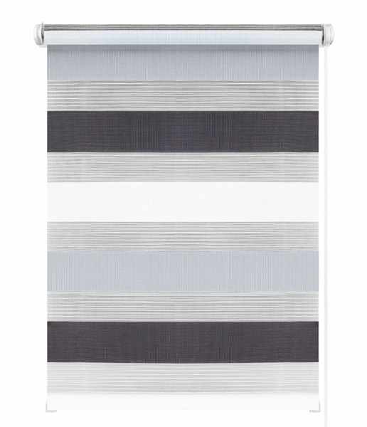 Рулонные  шторы День-ночь серо-белые 47 см