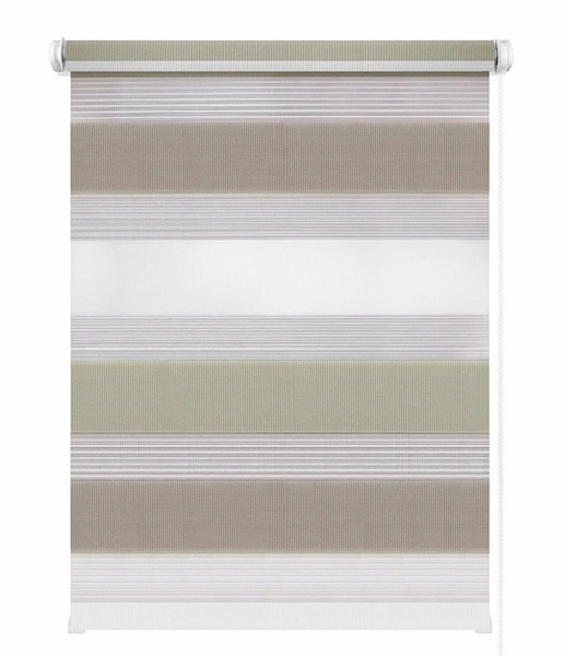 Рулонные шторы День-ночь бежево-коричневые 47 см